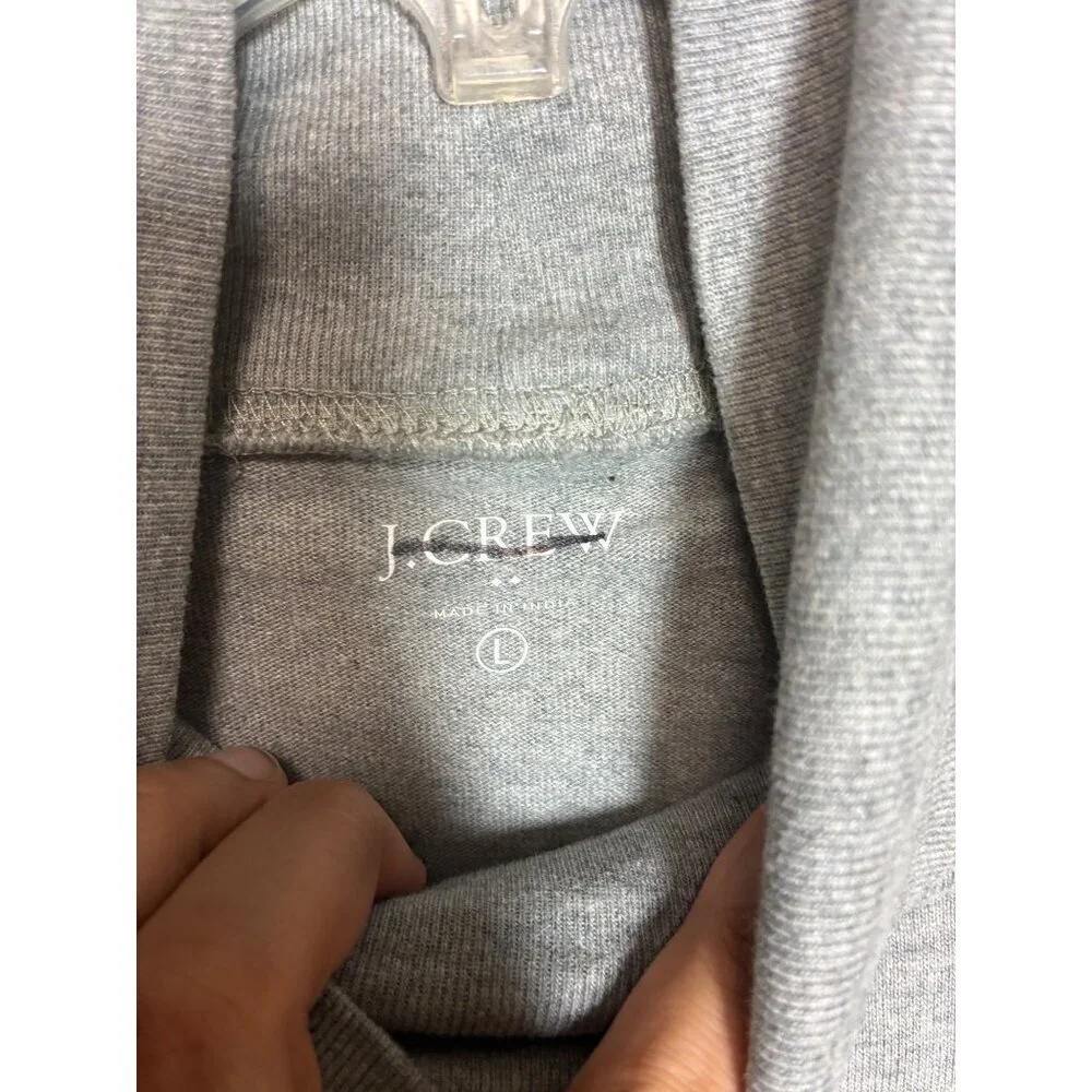 J. Crew Turtle Neck Long Sleeve T-Shirt Casual Cotton Gray Men's Size Large